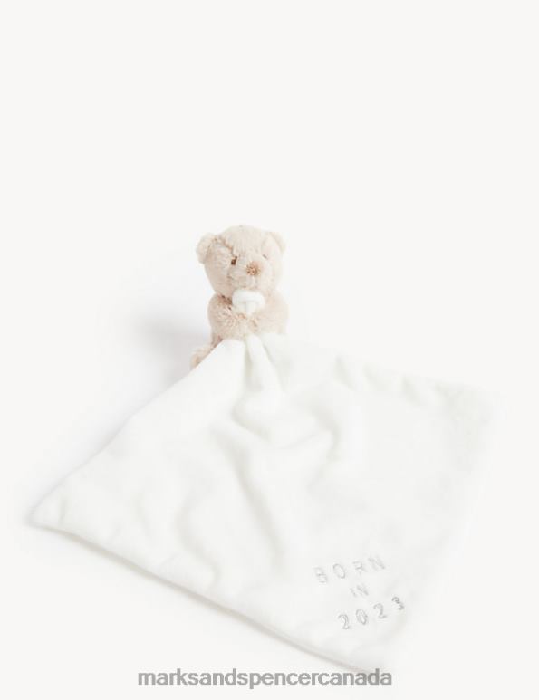 Marks and Spencer Canada - Baby White Accessories Marks & Spencer Born In 2023 Bear Comforter 20VTD7317