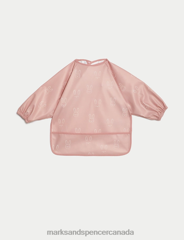 Baby Pink Mix Clothing Marks & Spencer Bunny Feeding Bib 20VTD7605 - Marks and Spencer Canada locations