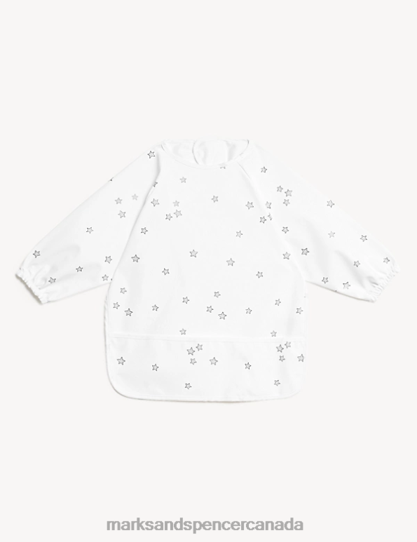 Marks and Spencer near me - Baby White Clothing Marks & Spencer Stars Dribble Bib 20VTD7455