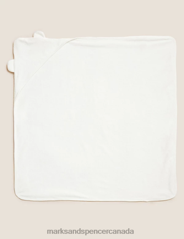 Baby Ivory Clothing Marks & Spencer Cotton Rich Hooded Towel 20VTD7469 - Marks and Spencer outlet