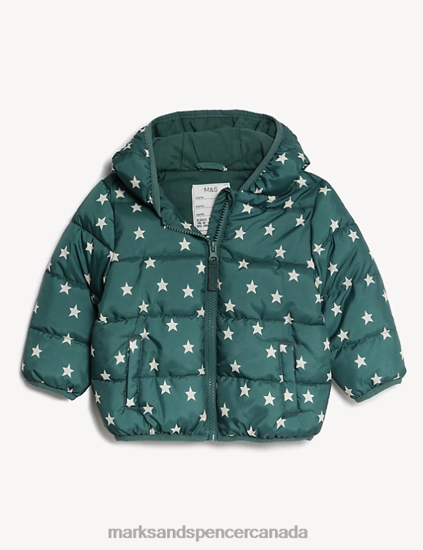 Baby Green Mix Clothing Marks & Spencer Star Print Coat 20VTD7345 - Marks and Spencer Canada locations