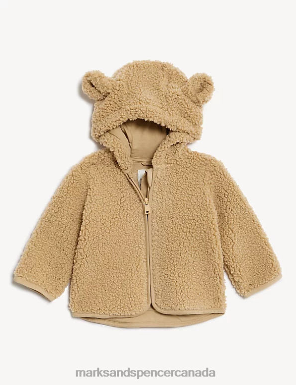 Marks and Spencer near me - Baby Mink Clothing Marks & Spencer Borg Hooded Jacket 20VTD7264