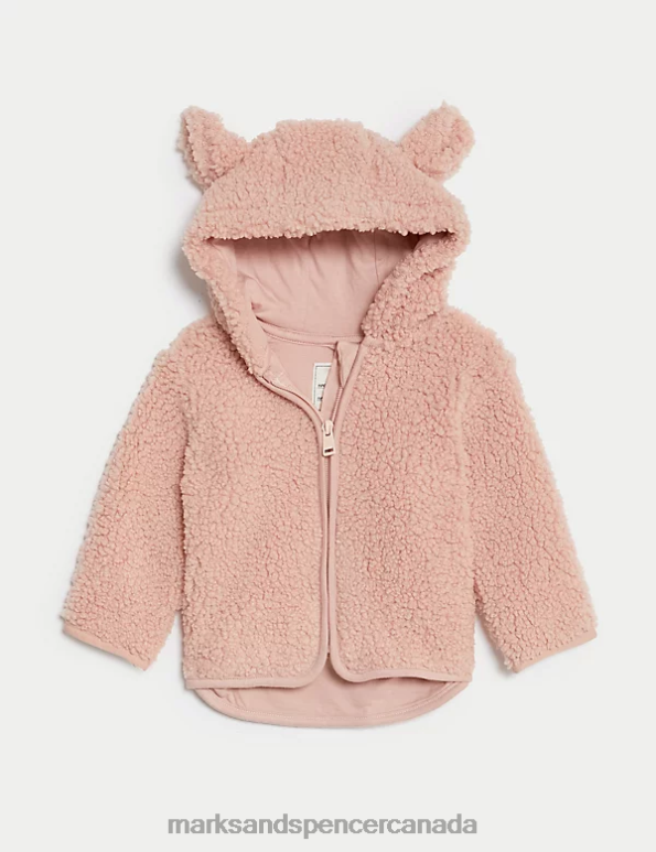 Marks and Spencer Canada - Baby Pink Clothing Marks & Spencer Hooded Jacket 20VTD7641