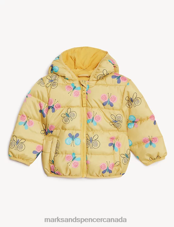 Baby Yellow Mix Clothing Marks & Spencer Hooded Butterfly Jacket 20VTD7663 - Marks and Spencer online