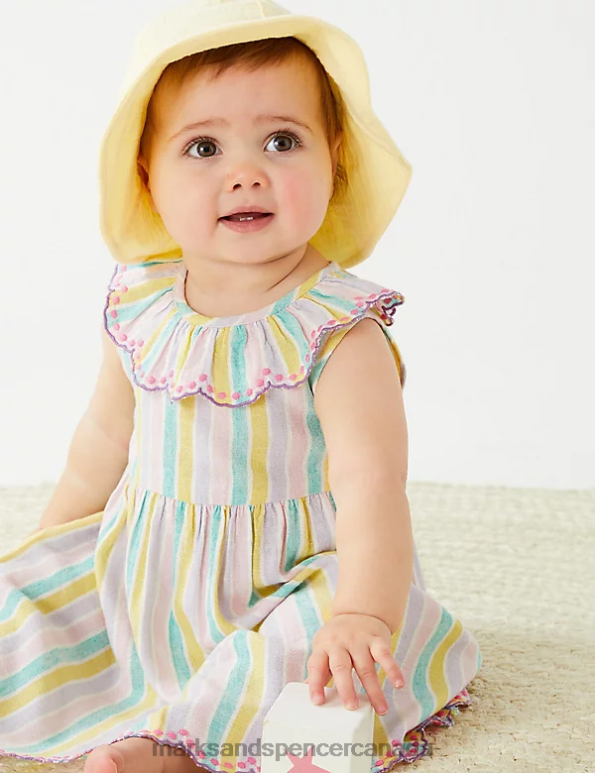 Marks and Spencer near me - Baby Multi Clothing Marks & Spencer Striped Dress 20VTD7644