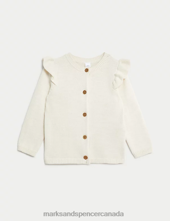 Marks and Spencer sale - Baby Cream Clothing Marks & Spencer Pure Cotton Knitted Cardigan 20VTD7822