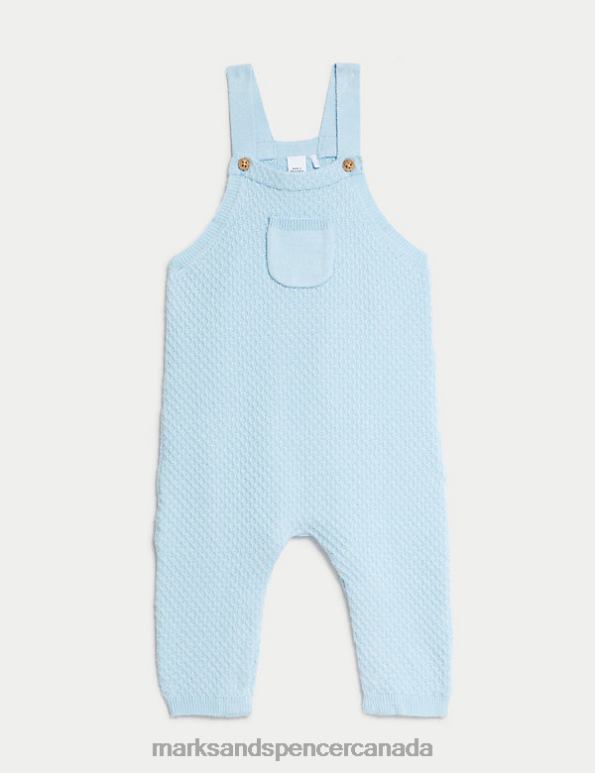 Marks and Spencer near me - Baby Light Blue Clothing Marks & Spencer Knitted Dungarees 20VTD7511