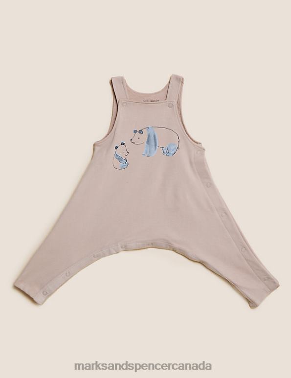 Marks and Spencer Canada - Baby Marmalade Clothing Marks & Spencer Hip Dysplasia Cotton Panda Dungarees 20VTD7429