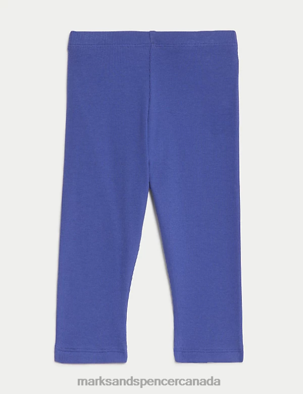 Baby Blue Clothing Marks & Spencer Cotton Rich Ribbed Leggings 20VTD7702 - Marks and Spencer online