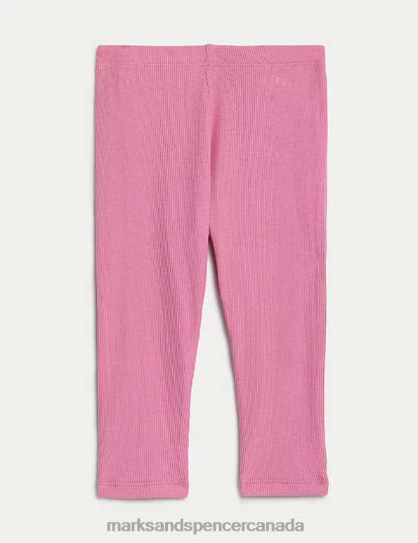 Baby Medium Rose Clothing Marks & Spencer Cotton Rich Leggings 20VTD7947 - Marks and Spencer Canada locations