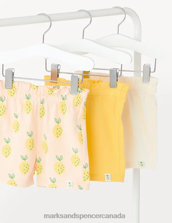 Baby Multi Clothing Marks & Spencer 3pk Pure Cotton Shorts 20VTD7714 - Marks and Spencer outlet