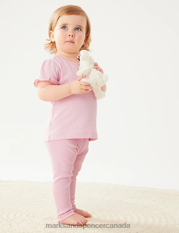 Marks and Spencer sale - Baby Pink Clothing Marks & Spencer Cotton Rich Leggings 20VTD7732