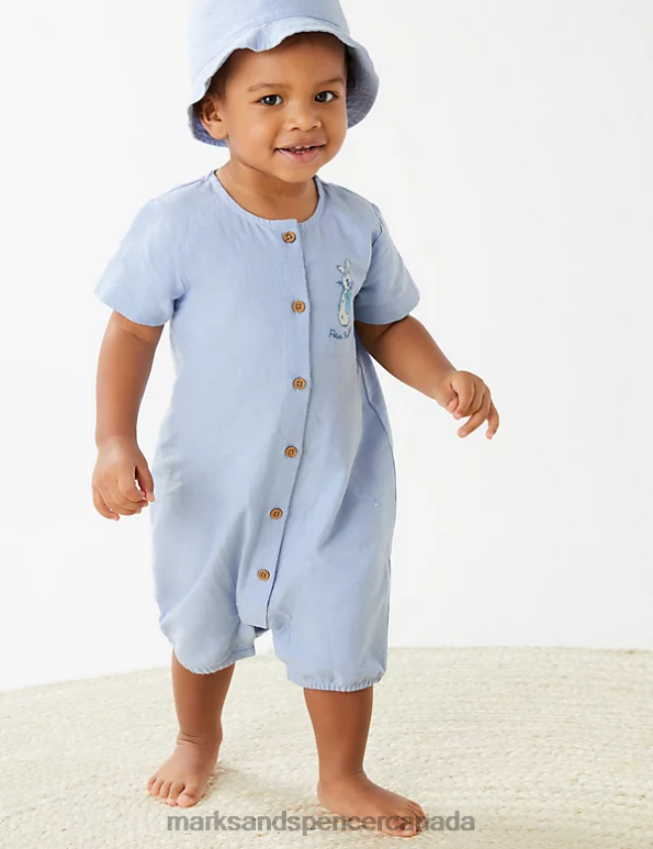 Marks and Spencer Canada - Baby Blue Mix Clothing Marks & Spencer 2pc Pure Cotton Peter Rabbit Outfit 20VTD7400