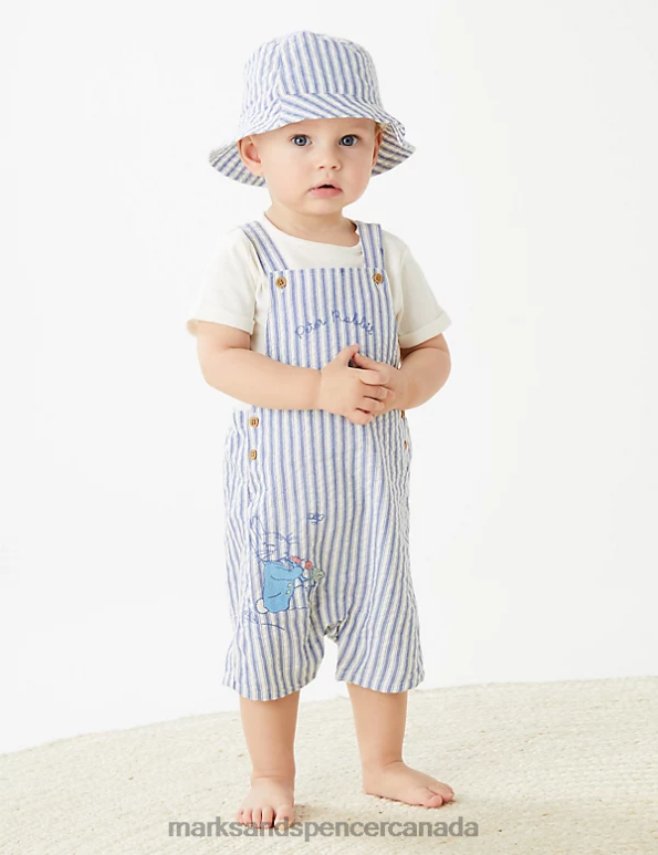 Marks and Spencer Canada - Baby Blue Mix Clothing Marks & Spencer 3pc Pure Cotton Peter Rabbit Outfit 20VTD7551