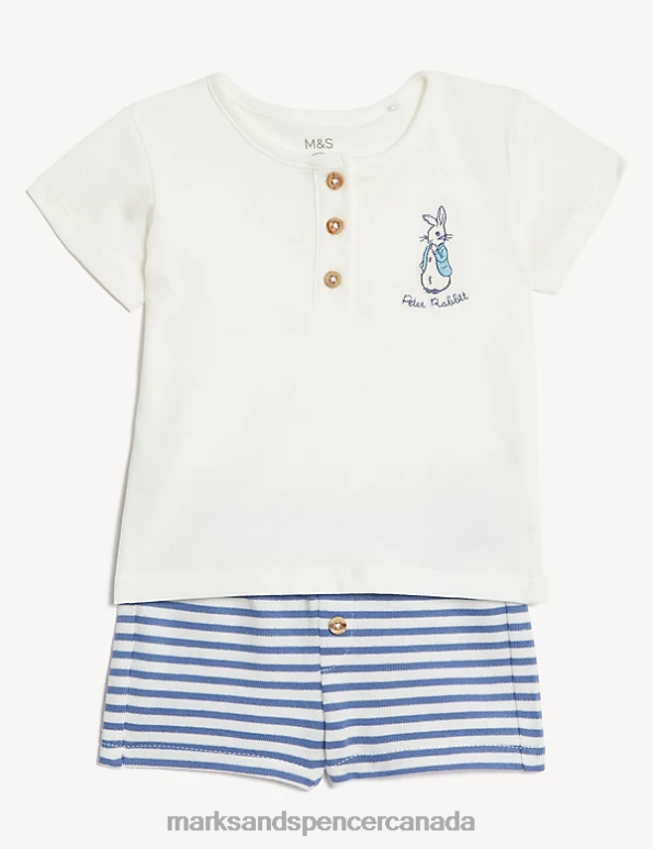 Marks and Spencer near me - Baby Cream Mix Clothing Marks & Spencer 2pc Pure Cotton Peter Rabbit Outfit 20VTD7267