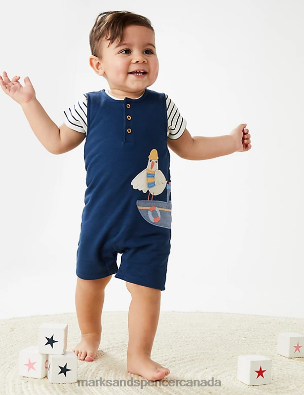 Baby Indigo Clothing Marks & Spencer 2pc Pure Cotton Seagull Outfit 20VTD7408 - Marks and Spencer online