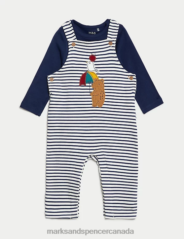 Marks and Spencer near me - Baby Multi Clothing Marks & Spencer 2pc Cotton Rich Striped Outfit 20VTD7236