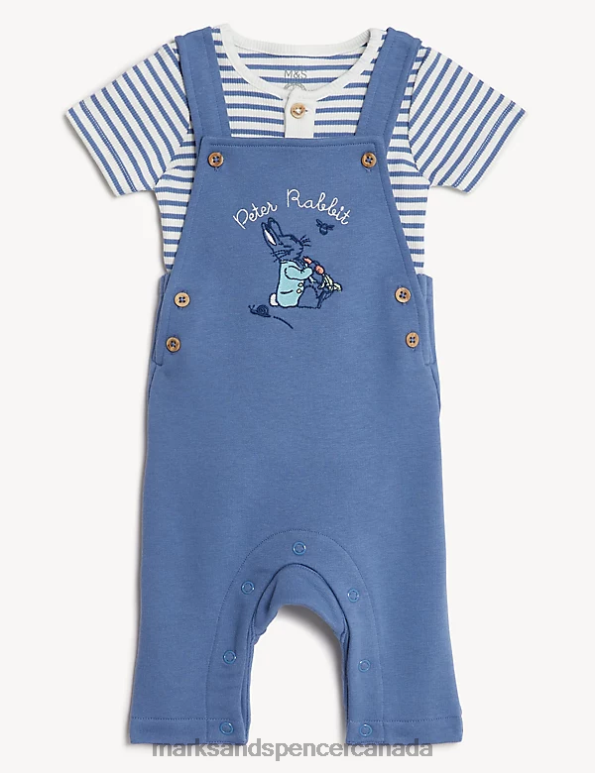 Marks and Spencer Canada - Baby Navy Clothing Marks & Spencer 2pc Cotton Rich Peter Rabbit Outfit 20VTD7283