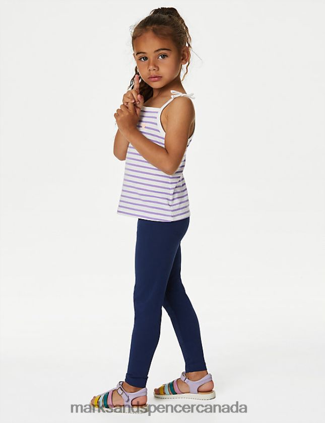 Clothing 20VTD9493 Purple Mix Baby Marks & Spencer Cotton Rich Striped Top & Bottom Outfit - Marks and Spencer online