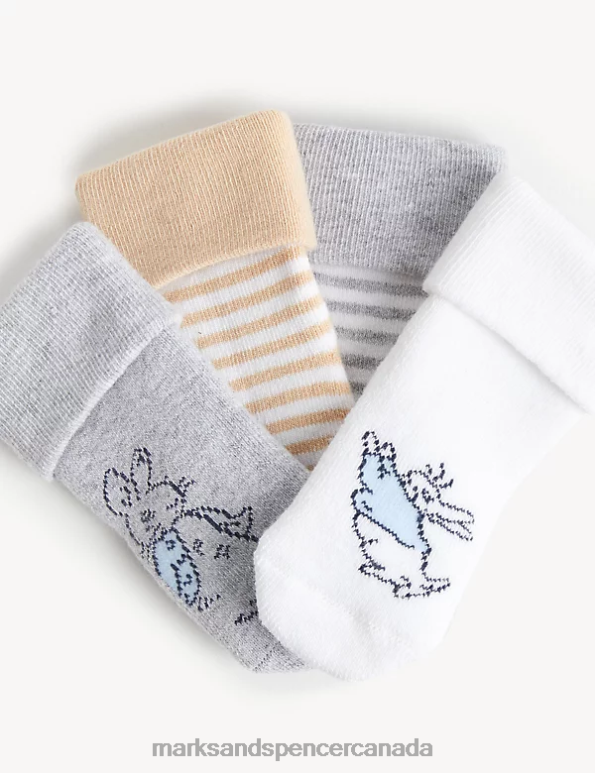 Marks and Spencer near me - Baby Multi Clothing Marks & Spencer 4pk Cotton Rich Peter Rabbit Socks 20VTD7928