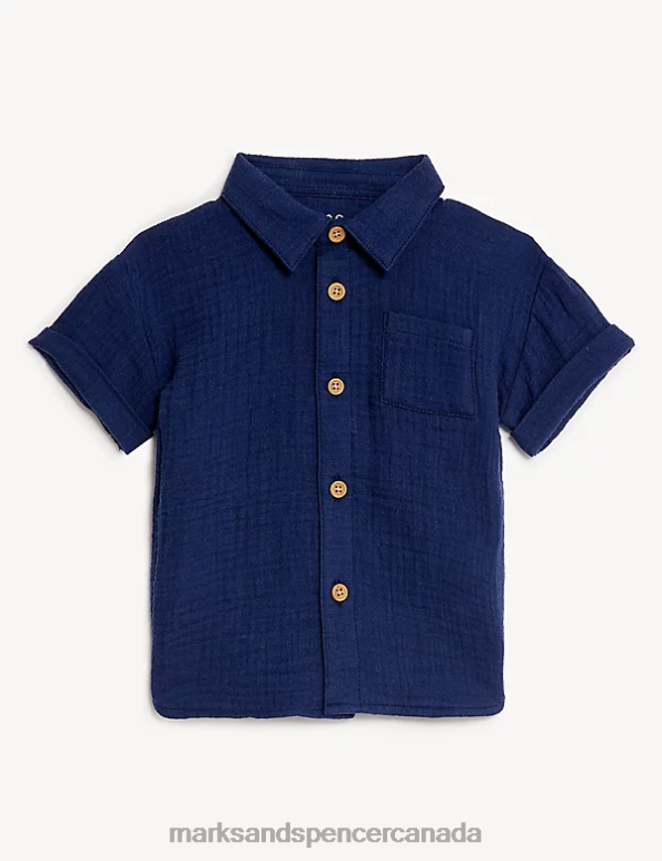 Marks and Spencer sale - Baby Indigo Clothing Marks & Spencer Pure Cotton Shirt 20VTD7746