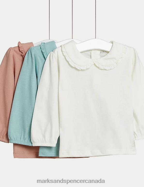 Marks and Spencer near me - Baby Multi Clothing Marks & Spencer 3pk Cotton Rich Tops 20VTD7626