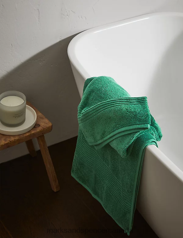 Unisex Bottle Green Accessories Marks & Spencer Egyptian Cotton Luxury Towel 20VTD3620 - Marks and Spencer outlet