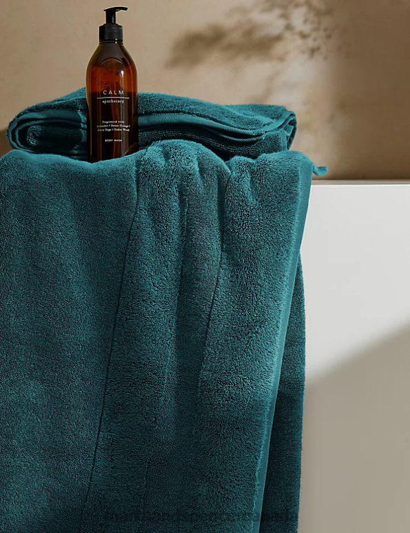 Unisex Dark Green Accessories Marks & Spencer Ultimate Turkish Luxury Cotton Towel 20VTD3604 - Marks and Spencer online