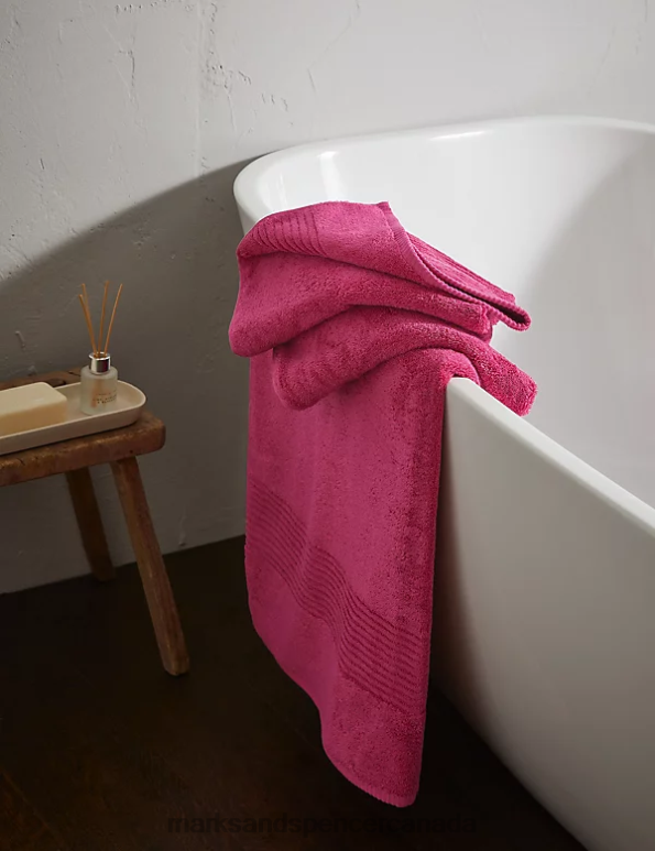 Marks and Spencer Canada - Unisex Hot Pink Accessories Marks & Spencer Egyptian Cotton Luxury Towel 20VTD3615