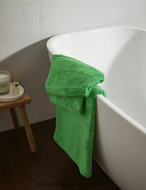 Unisex Pea Green Accessories Marks & Spencer Egyptian Cotton Luxury Towel 20VTD3626 - Marks and Spencer outlet