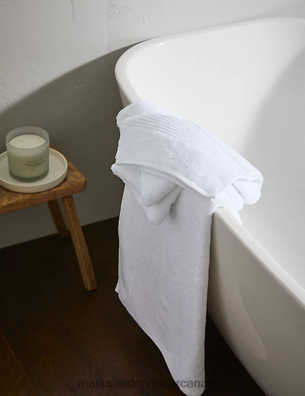 Unisex White Accessories Marks & Spencer Egyptian Cotton Luxury Towel 20VTD3643 - Marks and Spencer Canada locations