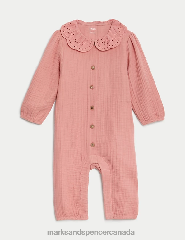 Marks and Spencer sale - Unisex Pink Clothing Marks & Spencer Pure Cotton Romper 20VTD7613