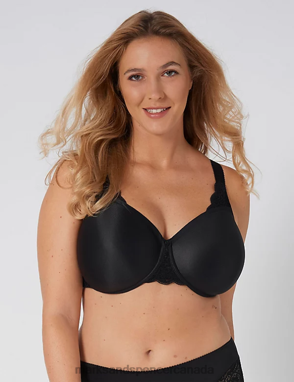 Marks and Spencer sale - Unisex Black Clothing Marks & Spencer Amourette 300 Lace Trim Minimiser Bra 20VTD4183