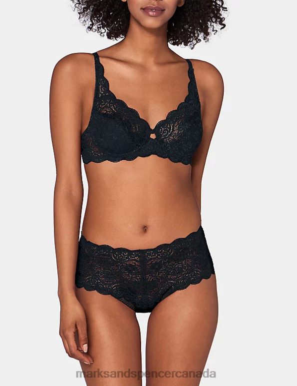 Marks and Spencer Canada - Unisex Black Clothing Marks & Spencer Amourette 300 Lace Underwired Full Cup Bra 20VTD4648