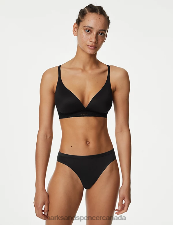 Marks and Spencer near me - Unisex Black Clothing Marks & Spencer Body Soft Non Wired Plunge Bra 20VTD3737