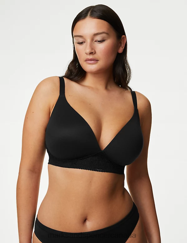 Marks and Spencer sale - Unisex Black Clothing Marks & Spencer Body Soft Non Wired Plunge Bra 20VTD4024