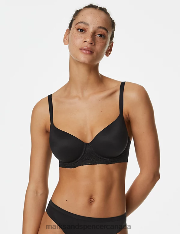 Marks and Spencer Canada - Unisex Black Clothing Marks & Spencer Body Soft Wired Full Cup T-Shirt Bra 20VTD4178