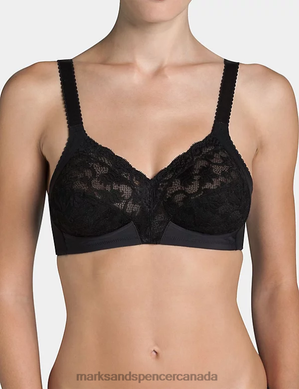 Marks and Spencer near me - Unisex Black Clothing Marks & Spencer Delicate Doreen Non Wired Full Cup Bra 20VTD3660