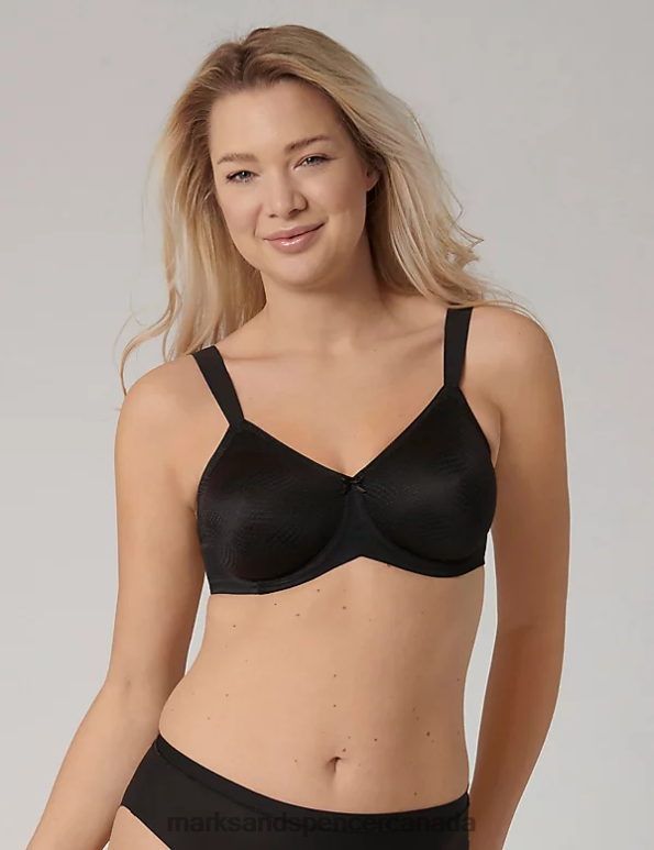 Unisex Black Clothing Marks & Spencer Essential Wired Minimiser Bra 20VTD3664 - Marks and Spencer Canada locations