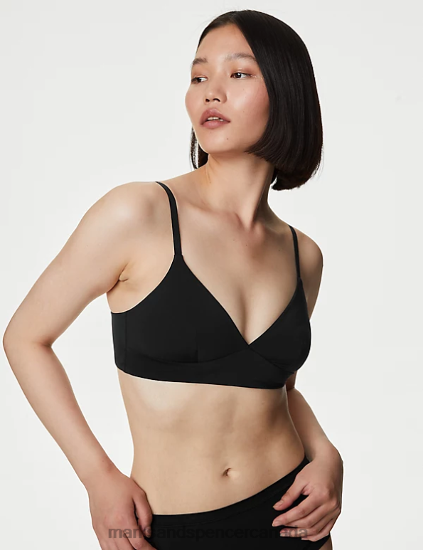 Unisex Black Clothing Marks & Spencer Flexifit Non Wired Bralette 20VTD4035 - Marks and Spencer Canada locations