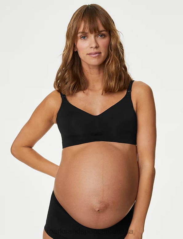 Marks and Spencer near me - Unisex Black Clothing Marks & Spencer Flexifit Non Wired Nursing Bra 20VTD4619