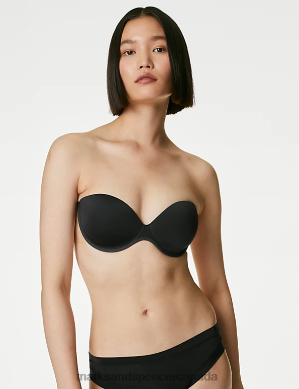 Marks and Spencer Canada - Unisex Black Clothing Marks & Spencer Wired Stick On Strapless Winged Bra 20VTD3725