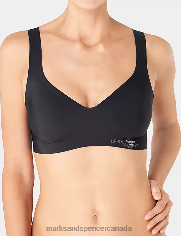 Unisex Black Clothing Marks & Spencer Zero Feel Non Wired Bralette 20VTD3865 - Marks and Spencer Canada locations