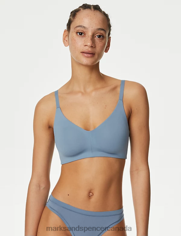 Marks and Spencer sale - Unisex Grey Blue Clothing Marks & Spencer Flexifit Non Wired Full Cup Bra 20VTD4141