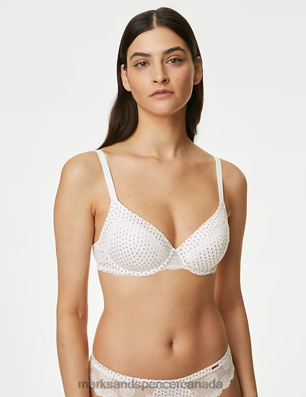 Marks and Spencer near me - Unisex Ivory Mix Clothing Marks & Spencer Ammi Wired Full Cup Bra With Cotton 20VTD3797