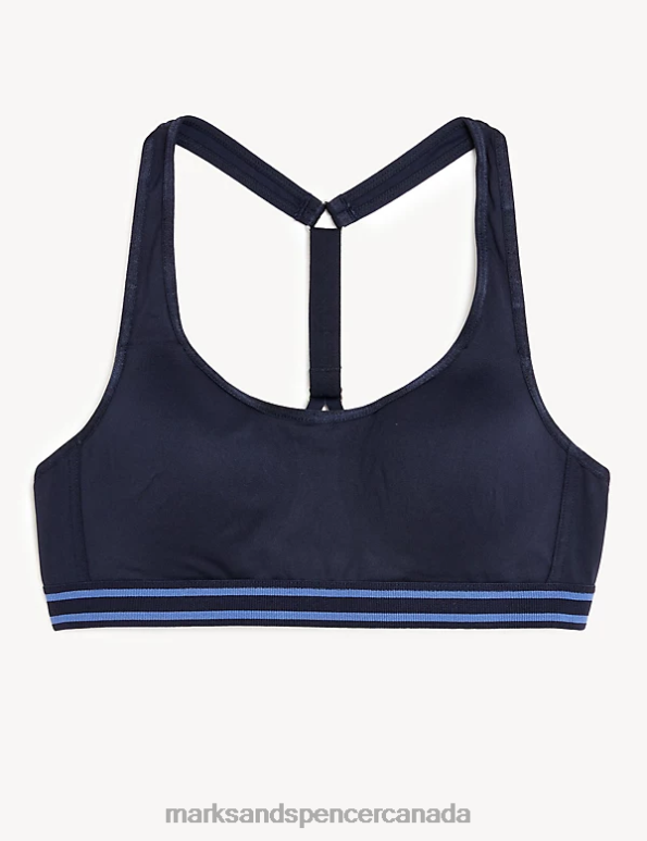 Marks and Spencer Canada - Unisex Navy Mix Clothing Marks & Spencer Non Wired Sports Bra 20VTD4155