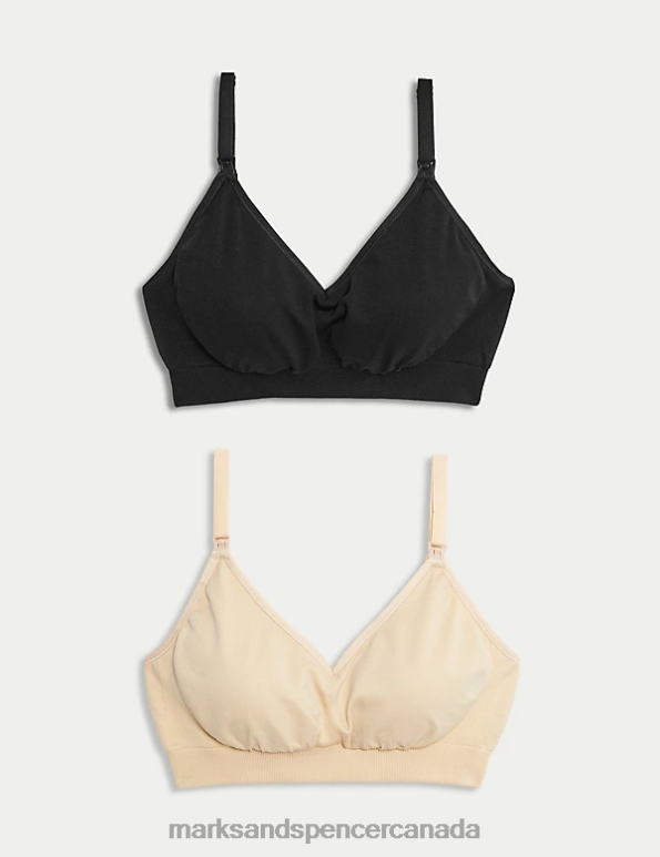 Marks and Spencer sale - Unisex Opaline Mix Clothing Marks & Spencer 2pk Seamless Full Cup Nursing Bras 20VTD4191