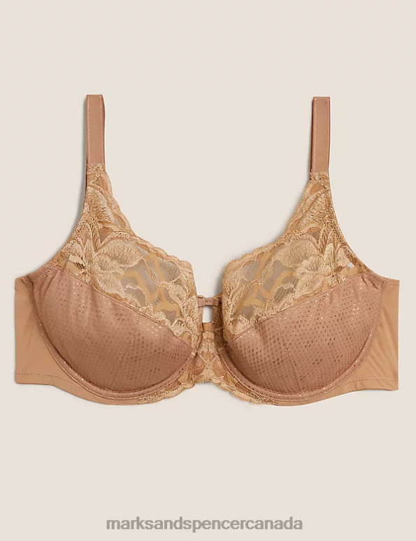 Unisex Rich Amber Clothing Marks & Spencer Wild Blooms Wired Full Cup Bra 20VTD4513 - Marks and Spencer outlet