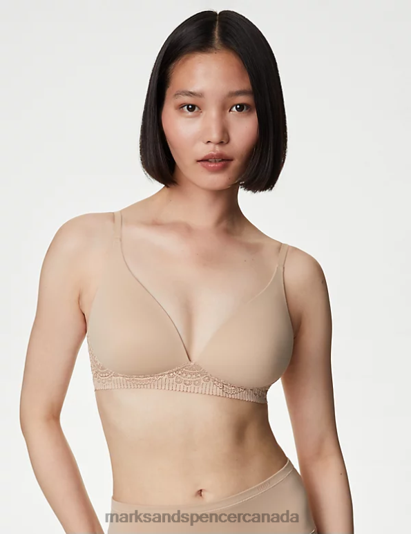 Marks and Spencer sale - Unisex Rose Quartz Clothing Marks & Spencer Body Soft Non Wired Plunge Bra 20VTD4043