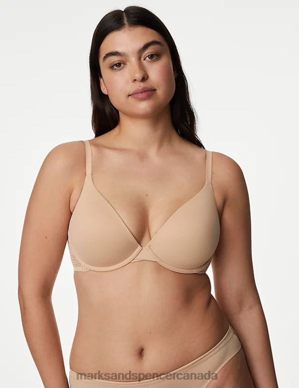 Unisex Rose Quartz Clothing Marks & Spencer Body Soft Wired Plunge Bra 20VTD4006 - Marks and Spencer outlet